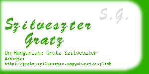 szilveszter gratz business card